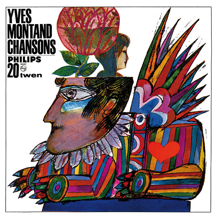ハインツ・エーデルマン イヴ・モンタン『 シャンソン』 1963年 レコードジャケット © Valentine Edelmann