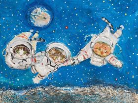 【Astronaut Cats「猫の宇宙飛行士」】 ©NY ARTISTS GUILD 2023