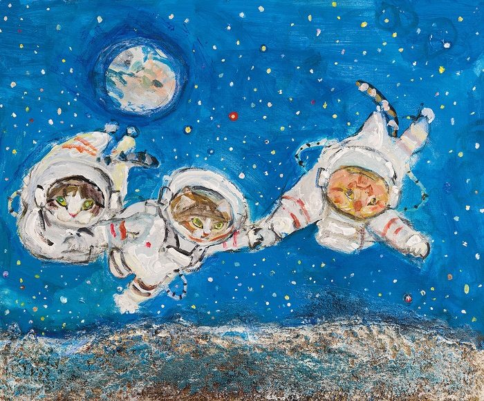 【Astronaut Cats「猫の宇宙飛行士」】 ©NY ARTISTS GUILD 2023