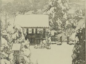 吉田博《東京拾二題 中里之雪》1928年