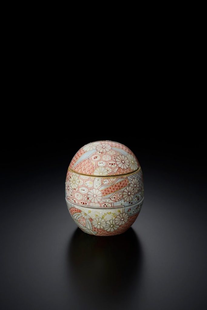 花小紋お重 幅12×高さ13.5cm