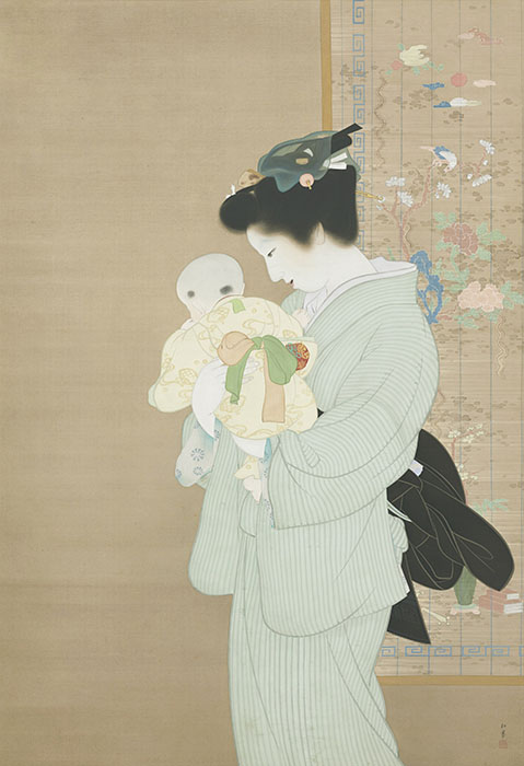 上村松園《母子》（重要文化財） 1934年　東京国立近代美術館【後期展示】