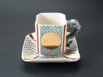 「Ania（No.001）」cup：h85×w105×d75mm／saucer：h30×φ130mm／磁器