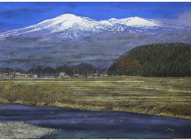 八甲田（紙本着彩、65.2×91㎝）