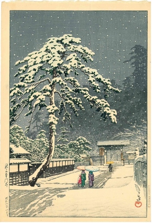 「池上本門寺」
1931年　木版画
約36×24cm