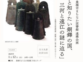 浜松市博物館×豊橋市まちなか図書館連携企画 「もっと知りたい銅鐸の国、 三河と遠江の謎に迫る」豊橋市まちなか図書館