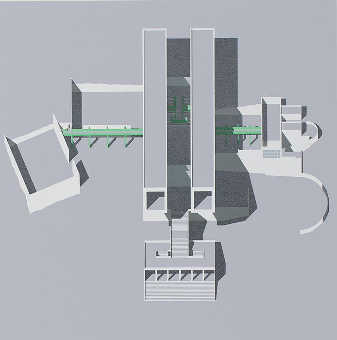 磯崎新《Reduction MUSEUM-Ⅱ》1983年 北九州市立美術館蔵
©Estate of Arata Isozaki