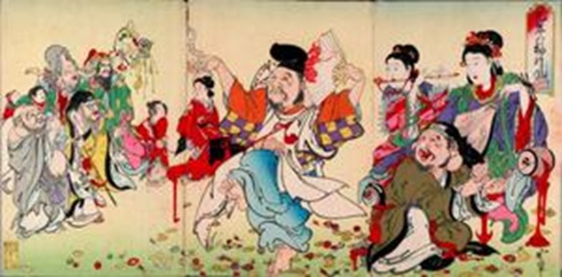 巳年の福神遊 明治25年（1892）河鍋暁翠