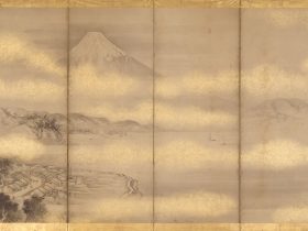 横山華山《天橋立・富士三保松原図屏風》文政5年(1822)　千葉市美術館蔵