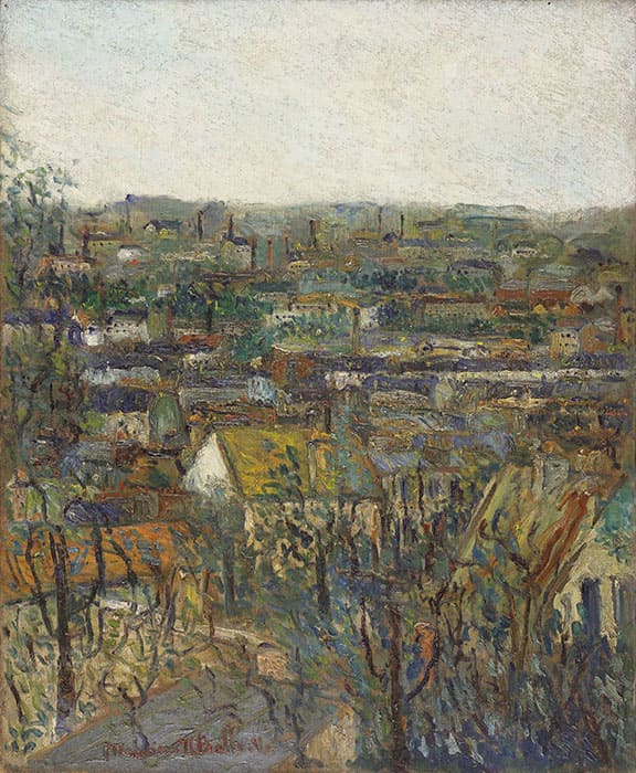 モーリス・ユトリロ《モンマニーの屋根》 1906-07年頃　油彩／カンヴァス　65×54cm　ポンピドゥセンター／国立近代美術館・産業創造センター
©Centre Pompidou, MNAM-CCI, Dist. GrandPalaisRmn / Bertrand Prévost / distributed by AMF
©Hélène Bruneau 2024