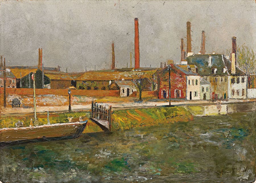 モーリス・ユトリロ《サン=ドニ運河》 1906-08年　油彩／紙　53.4×74.5cm　石橋財団アーティゾン美術館 ©Hélène Bruneau 2024