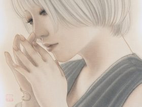 「好きなもので満たす」 F3号 日本画