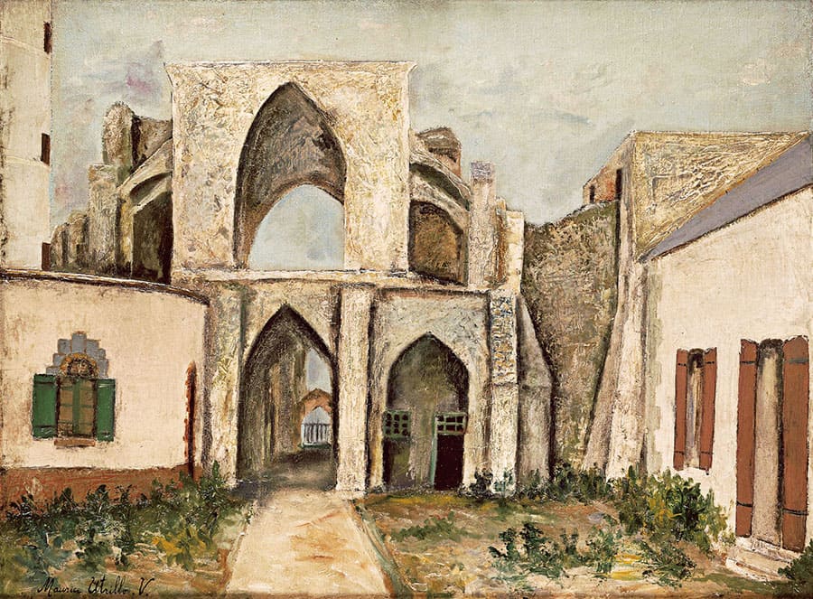 モーリス・ユトリロ《廃墟の修道院》 1912年 油彩／カンヴァス　61×82cm　ポンピドゥセンター／国立近代美術館・産業創造センター（モンマルトル美術館寄託）
©Centre Pompidou, MNAM-CCI, Dist. GrandPalaisRmn / image Centre Pompidou, MNAM-CCI / distributed by AMF
©Hélène Bruneau 2024