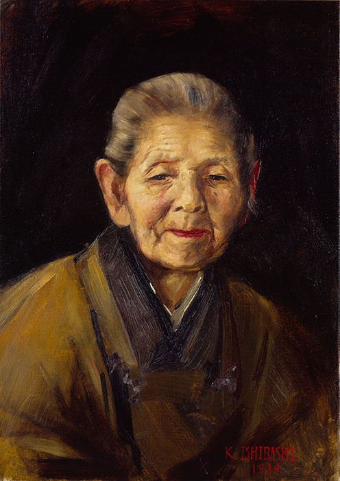 石橋和訓《老女（土谷いわ肖像）》1919年　島根県立美術館蔵