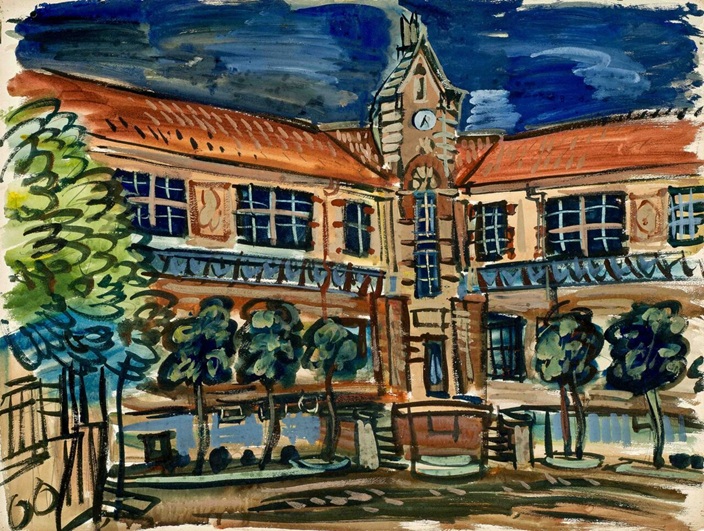 無縁寺心澄《千葉中時計台》昭和6-14年(1931-39)頃　千葉市美術館蔵