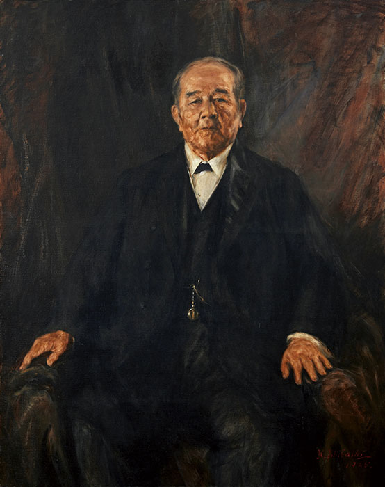 石橋和訓《渋沢栄一肖像》1925年　学校法人日本女子大学蔵　撮影：廣瀬久哉
