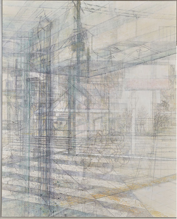 日本画 笠川武史「街」(特選)大阪