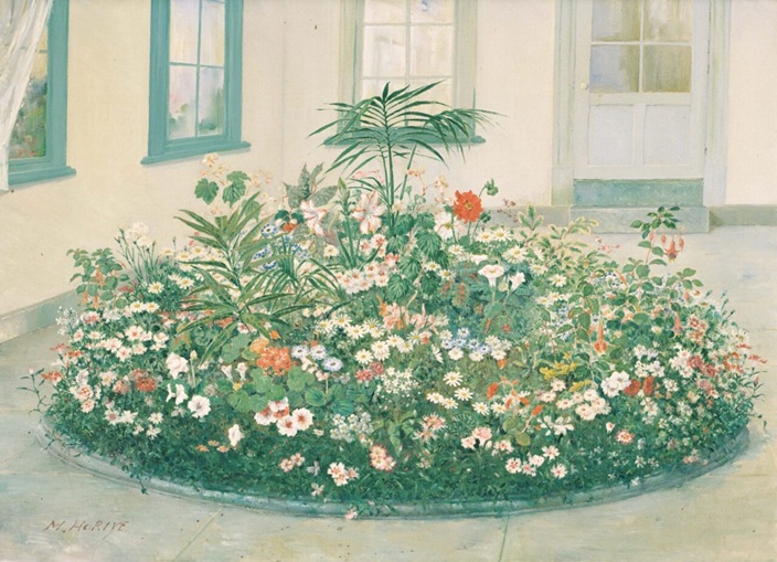 堀江正章《室内草花図》明治45年(1912)　東京藝術大学蔵