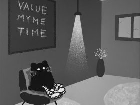 BURUMORI 「VALUE MY ME TIME」 2025年 Acrylic on canvas H53 × W45.5 × D4 cm