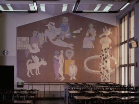 慶應義塾大学壁画《デモクラシー》　1949年　撮影：高橋章
