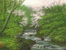 清水 規「奥入瀬の春」F4号