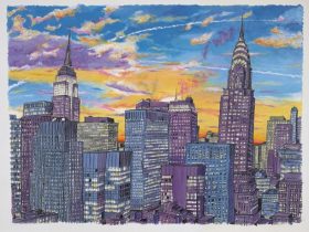 永沢まこと《マンハッタン・サンセット》1989年