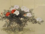 岡 信孝《富貴紅白図》2015年 170.0×240.5cm 成川美術館蔵