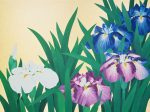 山口蓬春《花菖蒲》1965年、平塚市美術館寄託【独立行政法人日本芸術文化振興会（国立劇場）蔵】