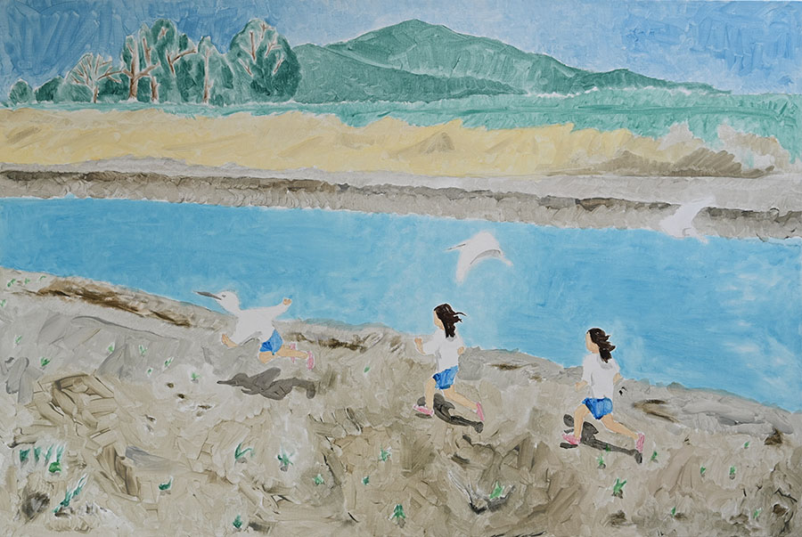 原良介《サギ子》2024 年 作家蔵