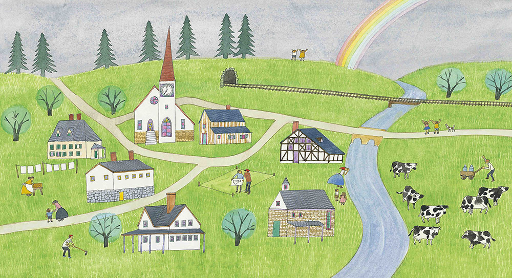 「7」『かぞえてみよう』より　1975年 ©空想工房　画像提供：津和野町立安野光雅美術館