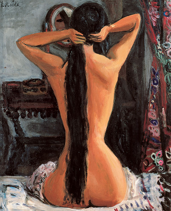 《裸女結髪》1927年 油彩、カンヴァス 京都国立近代美術館