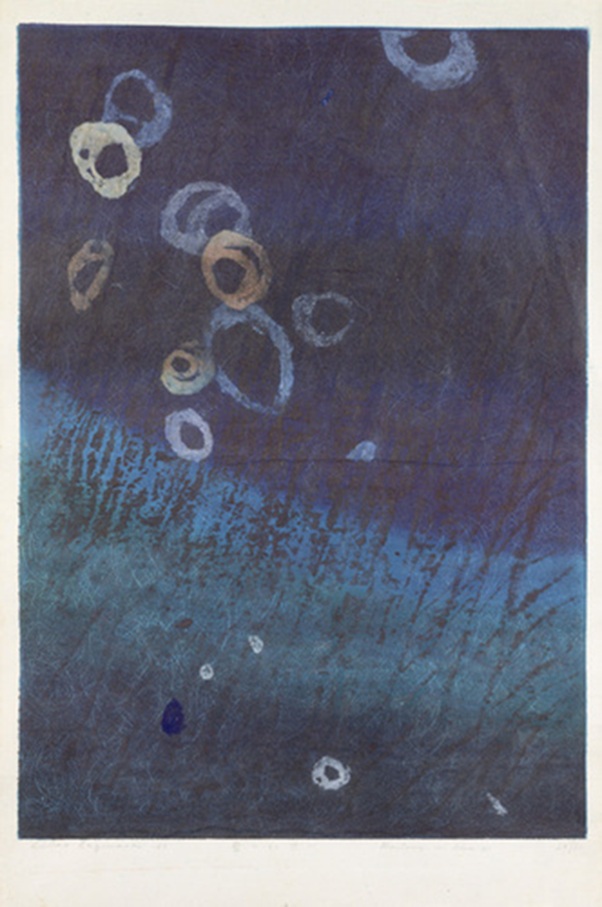 萩原英雄《藍の幻想（1）》1962年