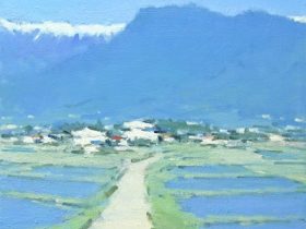 安曇野　五月 10号　 油彩