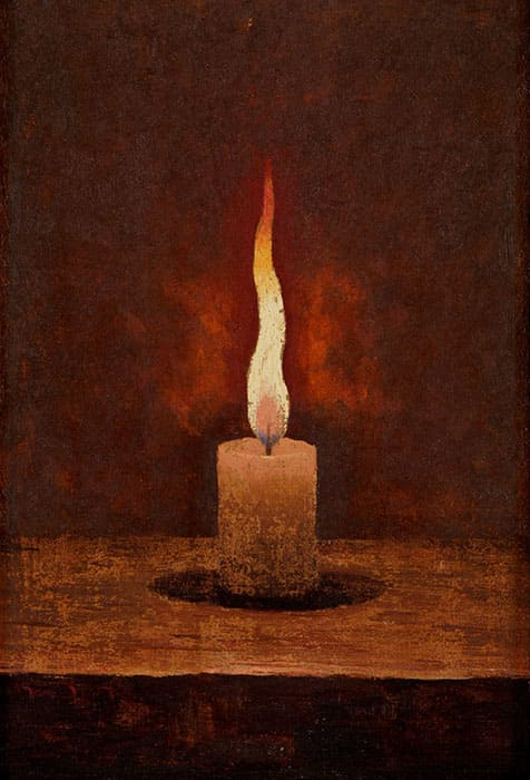 髙島野十郎「蝋燭」大正期、福岡県立美術館蔵