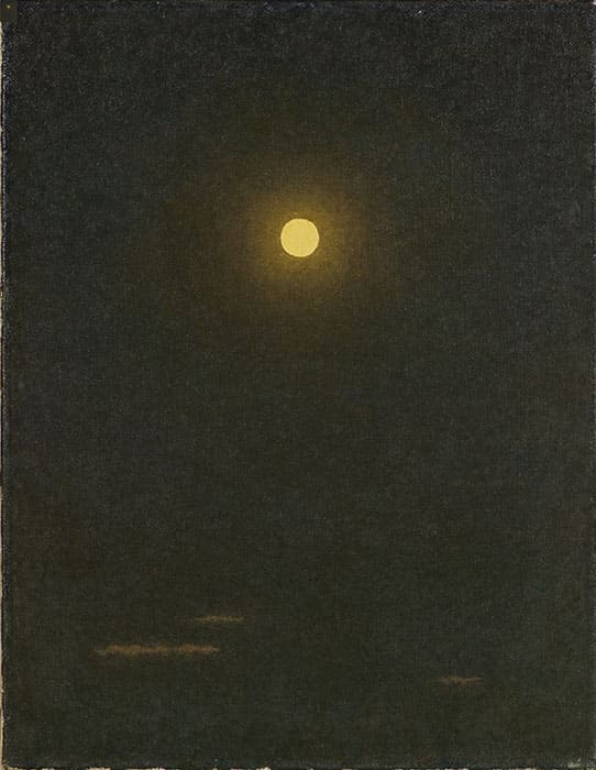 髙島野十郎「月」昭和37年(1962)、福岡県立美術館蔵