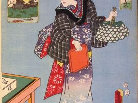 三代歌川豊国　《江戸百人美女　長命寺》