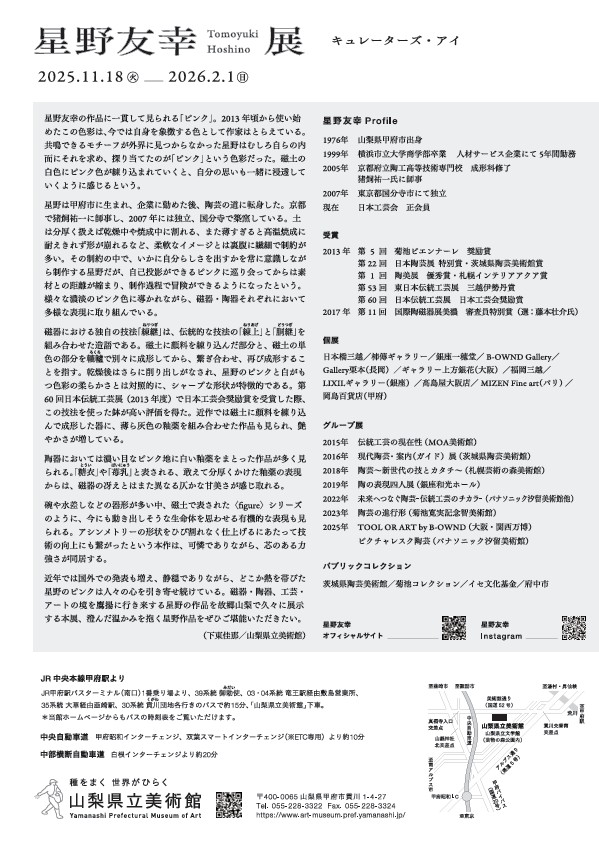「キュレーターズ・アイ　星野友幸展」山梨県立美術館