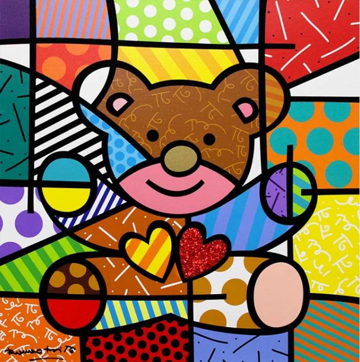 「HAPPY BEAR」(縦61×横61cm)