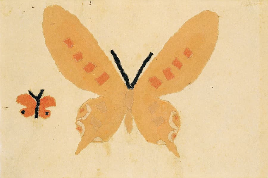 《蝶々》1934(昭和9)年　貼絵　山下清作品管理事務所蔵
©Kiyoshi Yamashita / STEPeast 2025