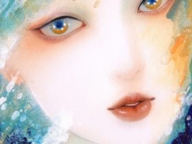 永田優美「まるい・そしてとてもちいさい」 直径85cm 高知麻紙に顔料、水干絵具、岩絵具、真鍮粉末