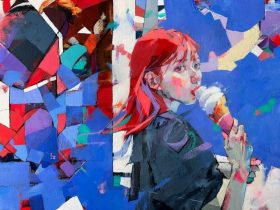 「Ice Cream」 油彩 キャンバス 45×60cm