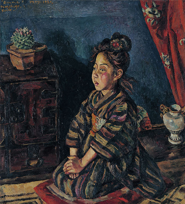 《少女お梅の像》1920年 油彩、カンヴァス 公益財団法人ウッドワン美術館