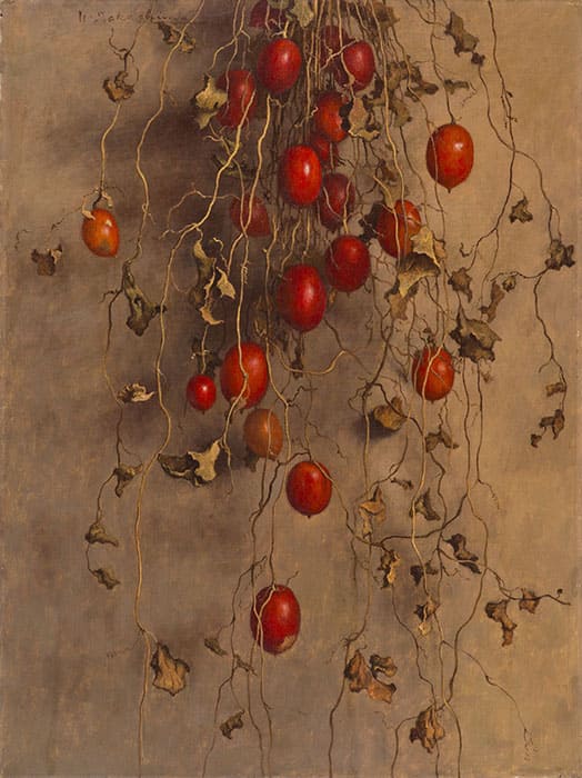 髙島野十郎「からすうり」昭和10年(1935)、福岡県立美術館蔵