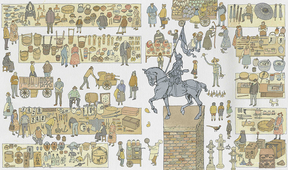 『蚤の市』より　1983年
©空想工房　画像提供：津和野町立安野光雅美術館