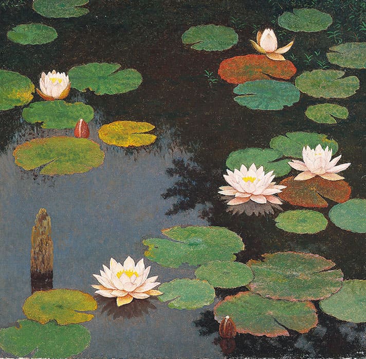 髙島野十郎「睡蓮」昭和50年(1975)、福岡県立美術館蔵