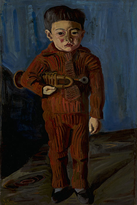 《ラッパを持てる少年》1923年 油彩、カンヴァス 東京国立近代美術館