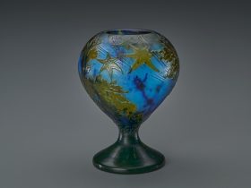 ガレ「海底文花器」高さ14.8×径11.0cm