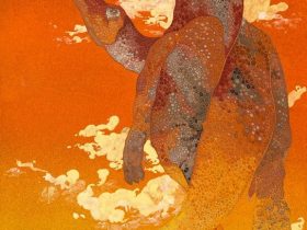 「夕影－オウラノサウルスー」 8F 日本画