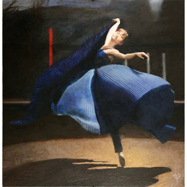 ザ　ブルー　ドレス シルクスクリーン 85×83cm