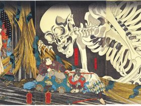 歌川国芳「相馬の古内裏・滝夜叉姫と大外国」（個人蔵）